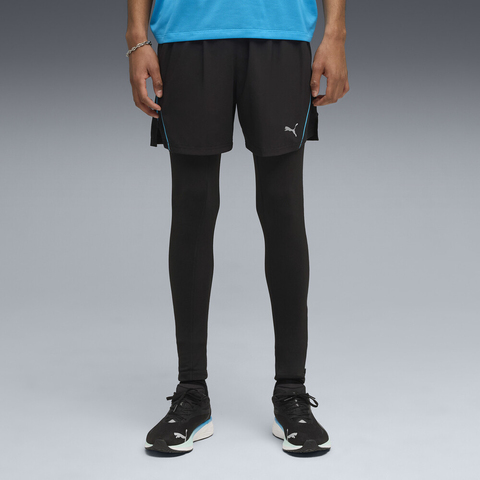 puma彪马2025男子男子-M RUN VELOCITY 5' SHORT-黑色-蓝色梭织短裤52725598