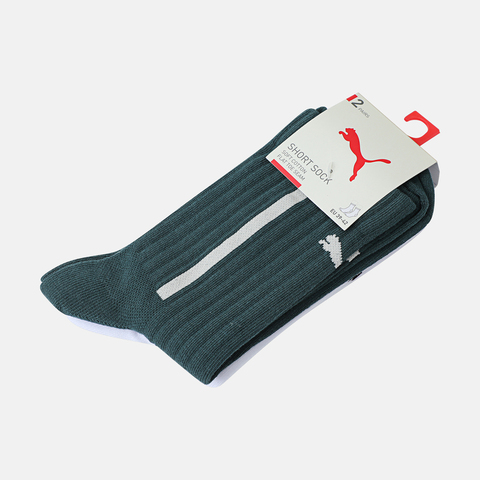 puma彪马2025中性中性-Puma U Short Sock 2P-绿色-白色中袜94742902