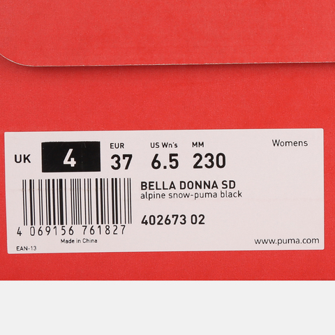 puma彪马2025女子女子-BELLA DONNA SD-雪白色-黑色Bella40267302