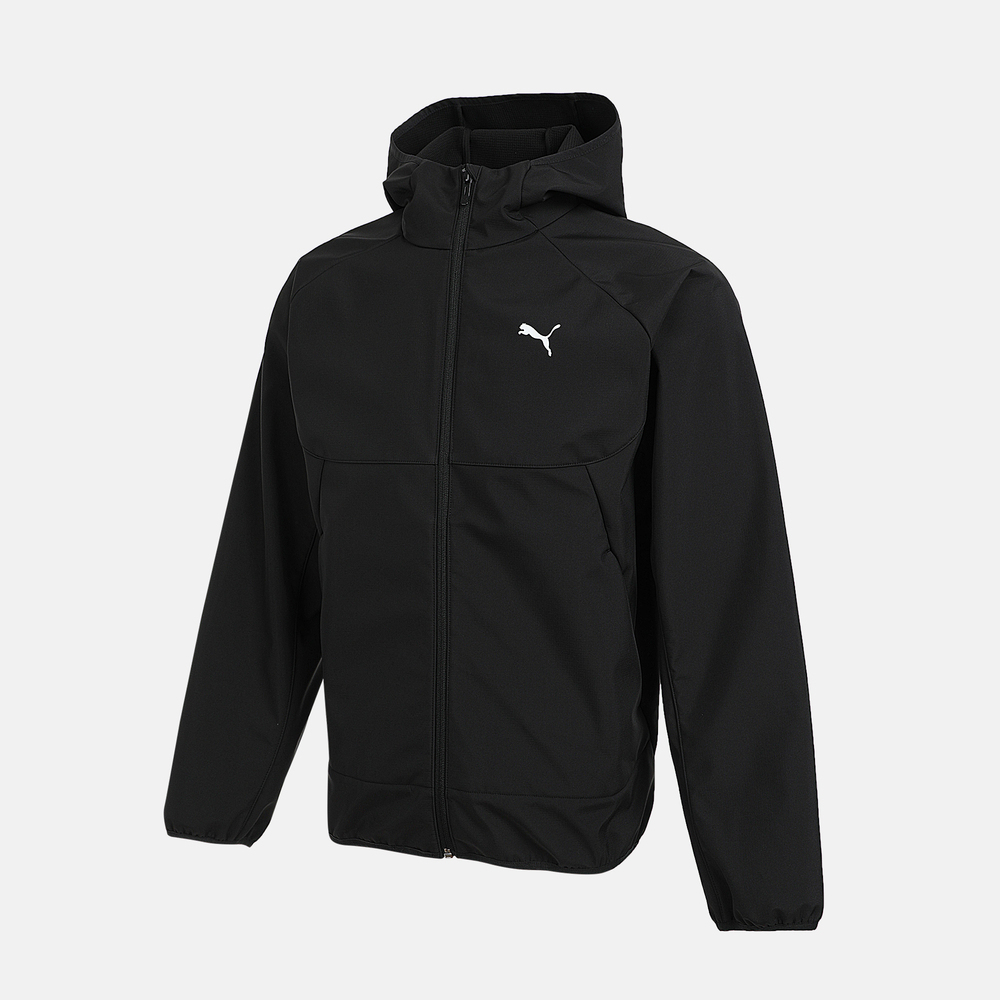 puma彪马2025男子男子-Jacquard Fleece Woven JKT-黑色梭织连帽外套69354401