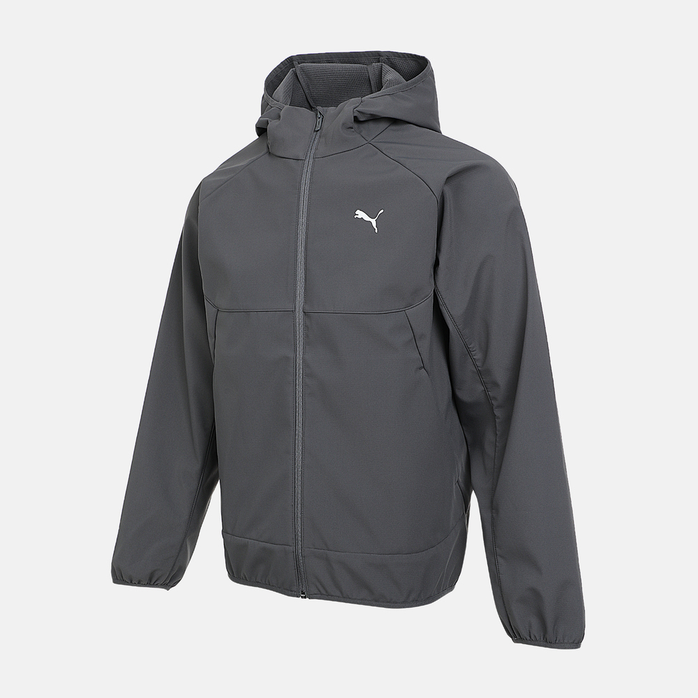 puma彪马2025男子男子-Jacquard Fleece Woven JKT-黄昏灰梭织连帽外套69354444