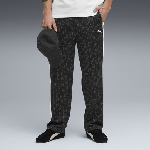 puma彪马2025男子男子-T7 AOP Relaxed Track Pants PT-黑色针织长裤63454701