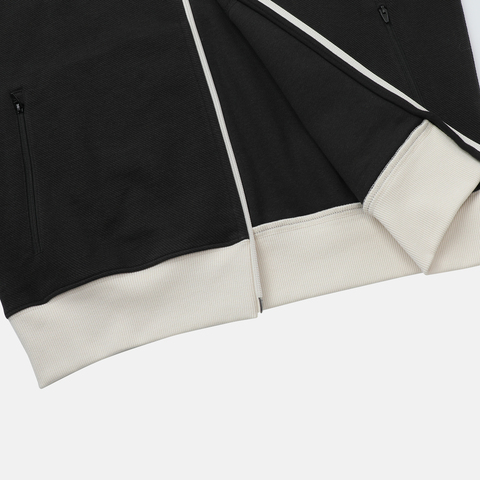 puma彪马2025中性中性-T7 Relaxed Wing Collar Jacquard Track Jacket DK-黑色-雪白色针织无帽外套63402901