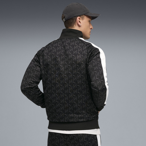 puma彪马2025男子男子-T7 AOP Track Jacket PT-黑色针织无帽外套63453701