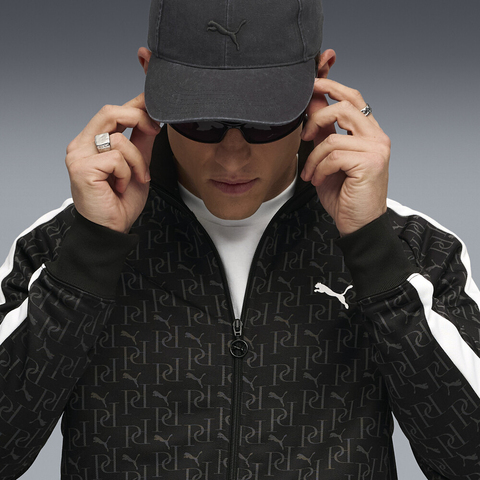 puma彪马2025男子男子-T7 AOP Track Jacket PT-黑色针织无帽外套63453701
