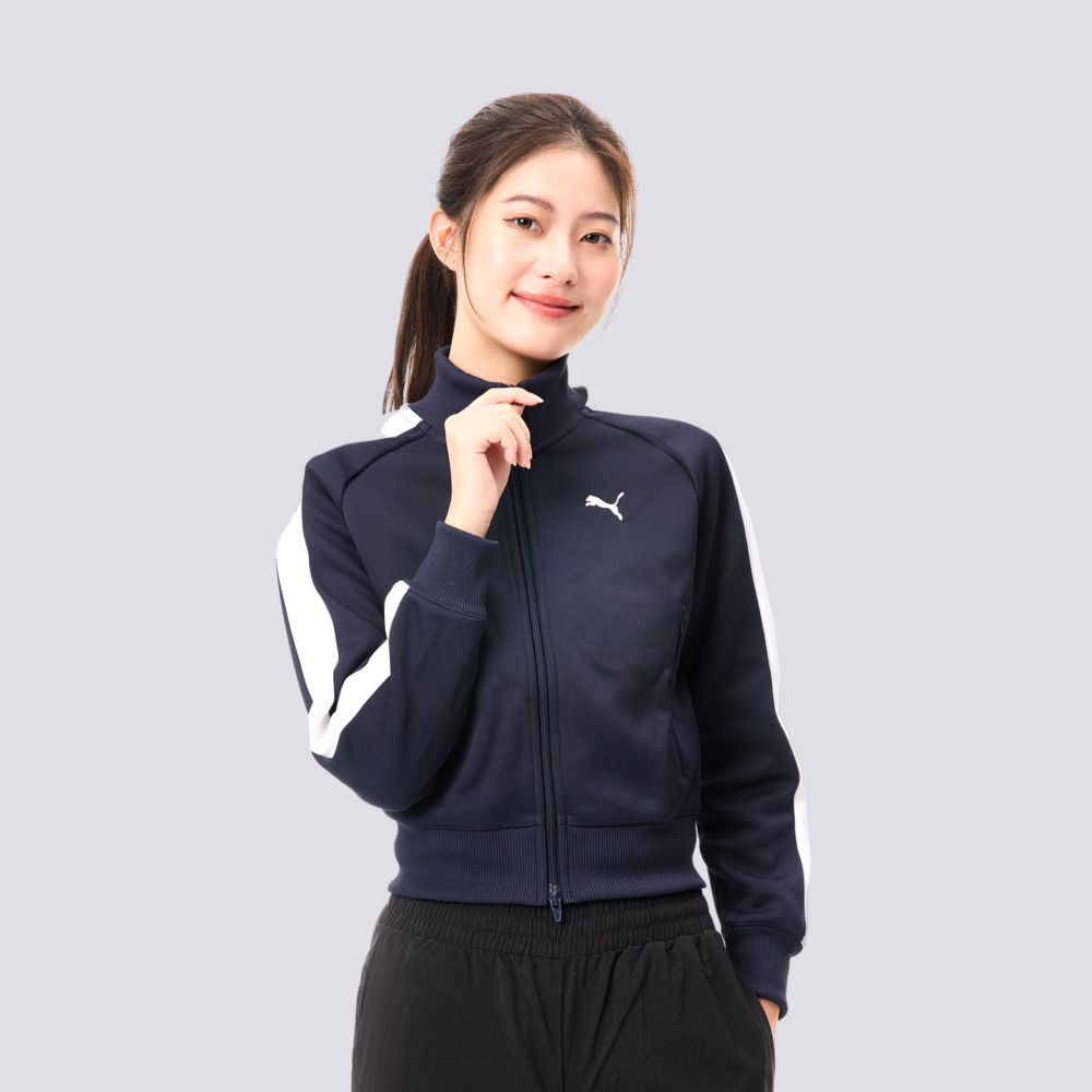 puma彪马2025女子女子-T7 ALWAYS ON Short Track Jacket-海军蓝针织无帽外套63196516