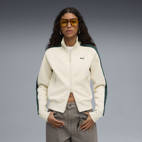 puma彪马2025女子女子-T7 ALWAYS ON Short Track Jacket-雪白色针织无帽外套63196592