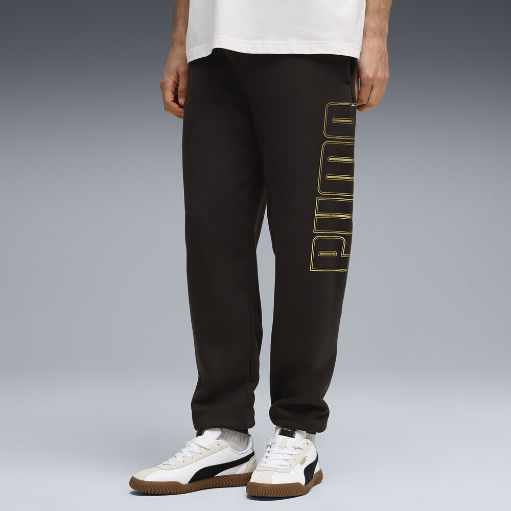 puma彪马2025男子男子-MAXIMAL METALLIC Sweatpants FL-黑色针织长裤63467701