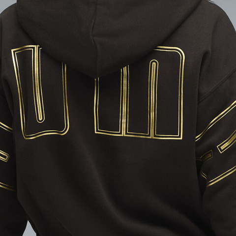 puma彪马2025女子女子-MAXIMAL METALLIC Comfort Hoodie FL-黑色针织连帽卫衣63468201