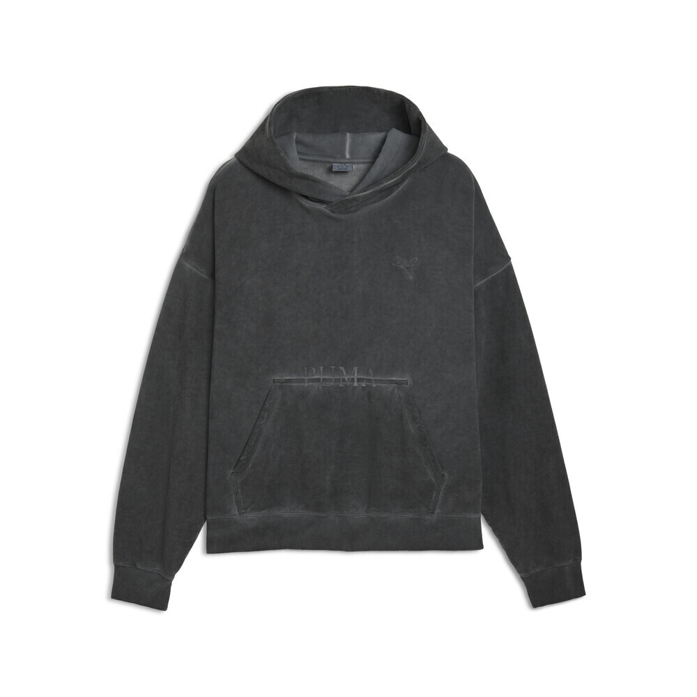 puma彪马2025中性中性-WASHED OUT Graphic Boxy Hoodie-黄昏灰针织连帽卫衣63530244