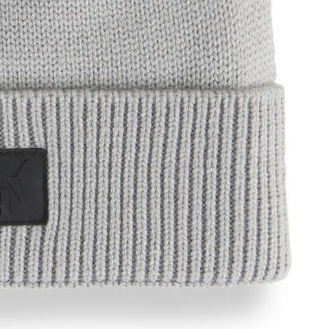 puma彪马2025中性中性-ESS ELEVATED RUBBER PATCH Low Crown Beanie-灰色针织帽02641402