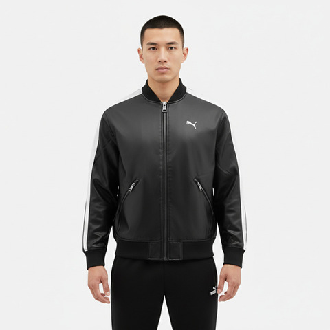 puma彪马2025中性中性-T7 Pleather Bomber-黑色薄棉服63631901
