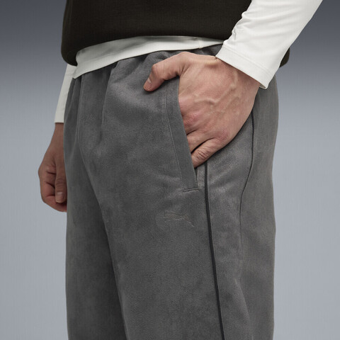 puma彪马2025男子男子-T7 Relaxed Suede Track Pants WV op-黄昏灰梭织长裤63219144