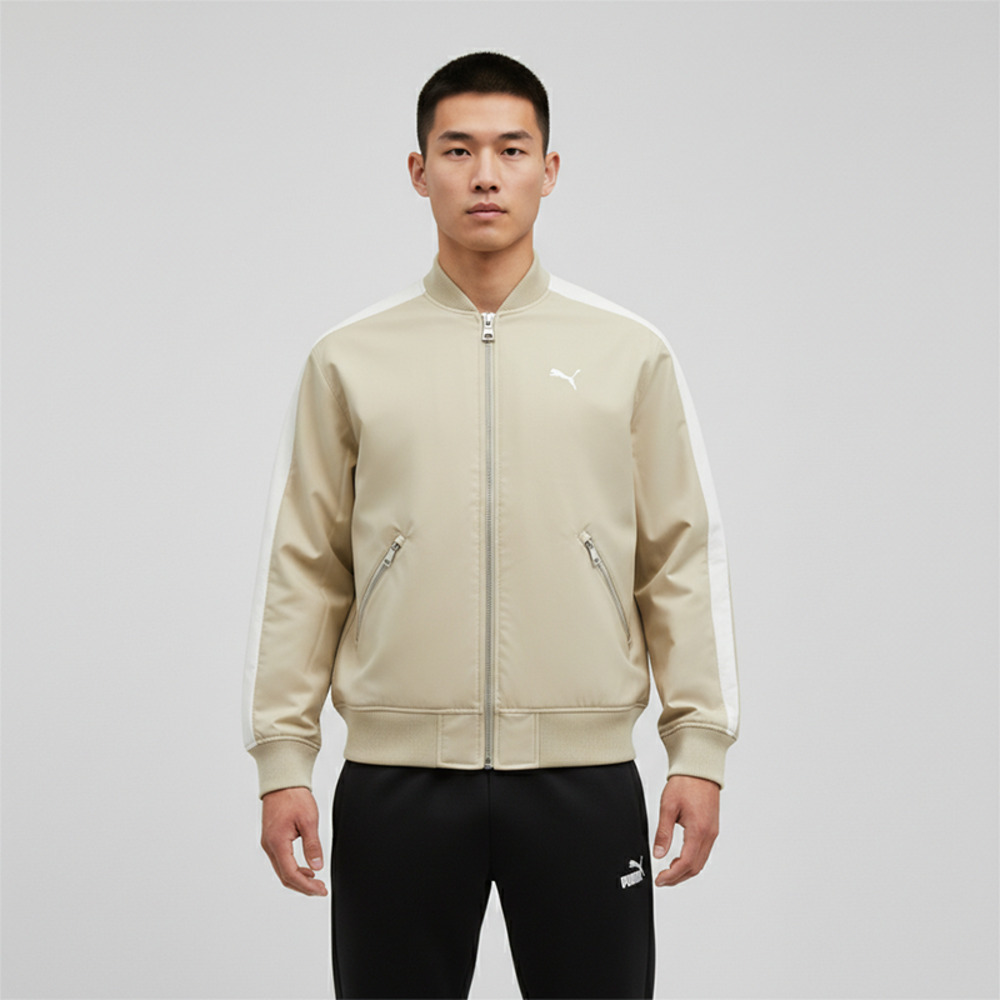 puma彪马2025中性中性-T7 Pleather Bomber-沙砾灰薄棉服63631968