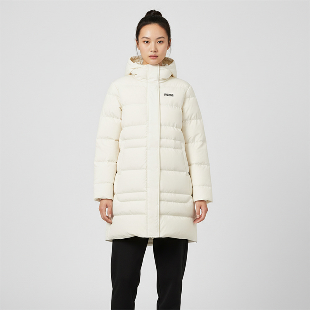 puma彪马2025女子女子-Long Down Jacket W-象牙白厚羽绒服-长69277557
