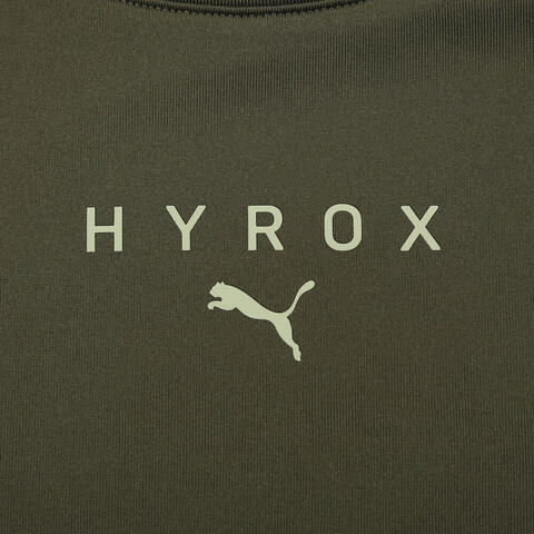 puma彪马2025男子男子-M PUMA x HYROX LIFESTYLE-深橄榄色针织无领短T52754070