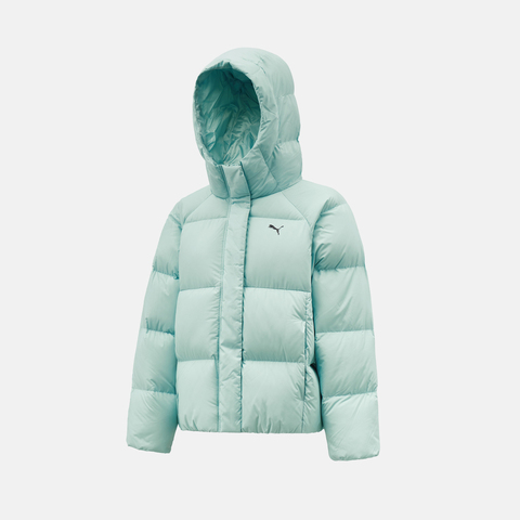 puma彪马2025女子女子-Hooded Down Puffer Jacket-热带湖蓝厚羽绒服-短69104547
