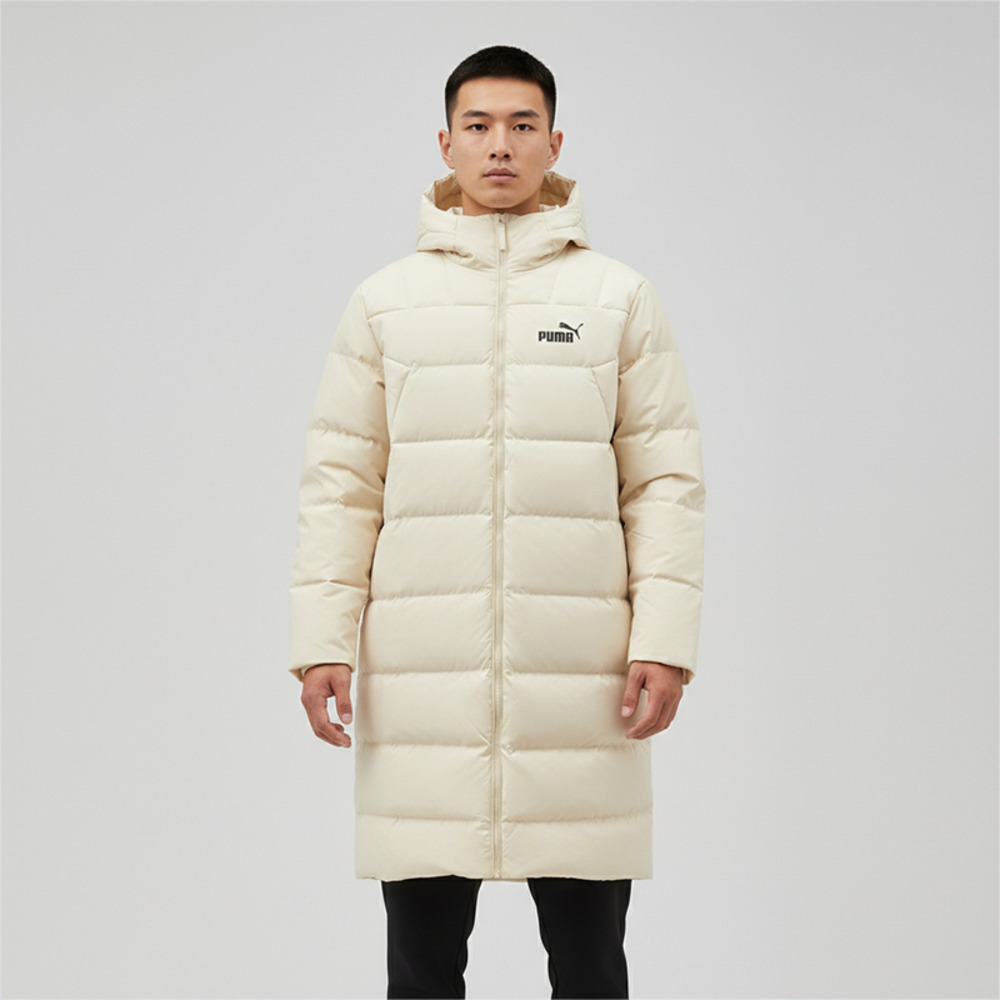 puma彪马2025男子男子-Long Hooded Down Coat-雪白色厚羽绒服-长67243587