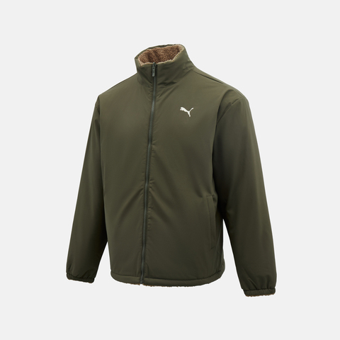 puma彪马2025男子男子-WINTERIZED Reversable Down Jacket-深橄榄色-巧克力豆厚羽绒服-短69285083