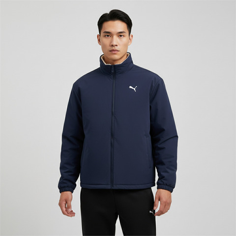 puma彪马2025男子男子-WINTERIZED Reversable Down Jacket-海军蓝-砂陶棕厚羽绒服-短69285006