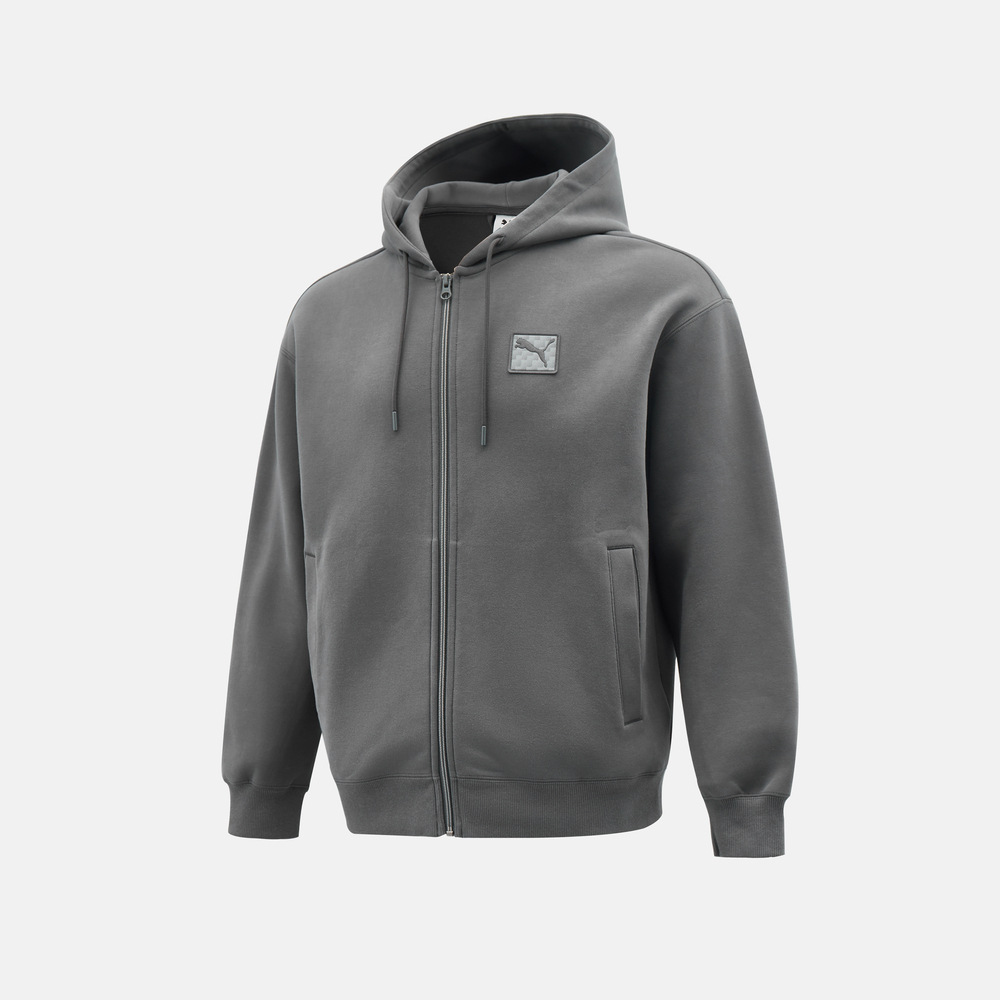 puma彪马2025男子男子-PRIME ESS FZ Hoodie-黄昏灰针织连帽外套63631544