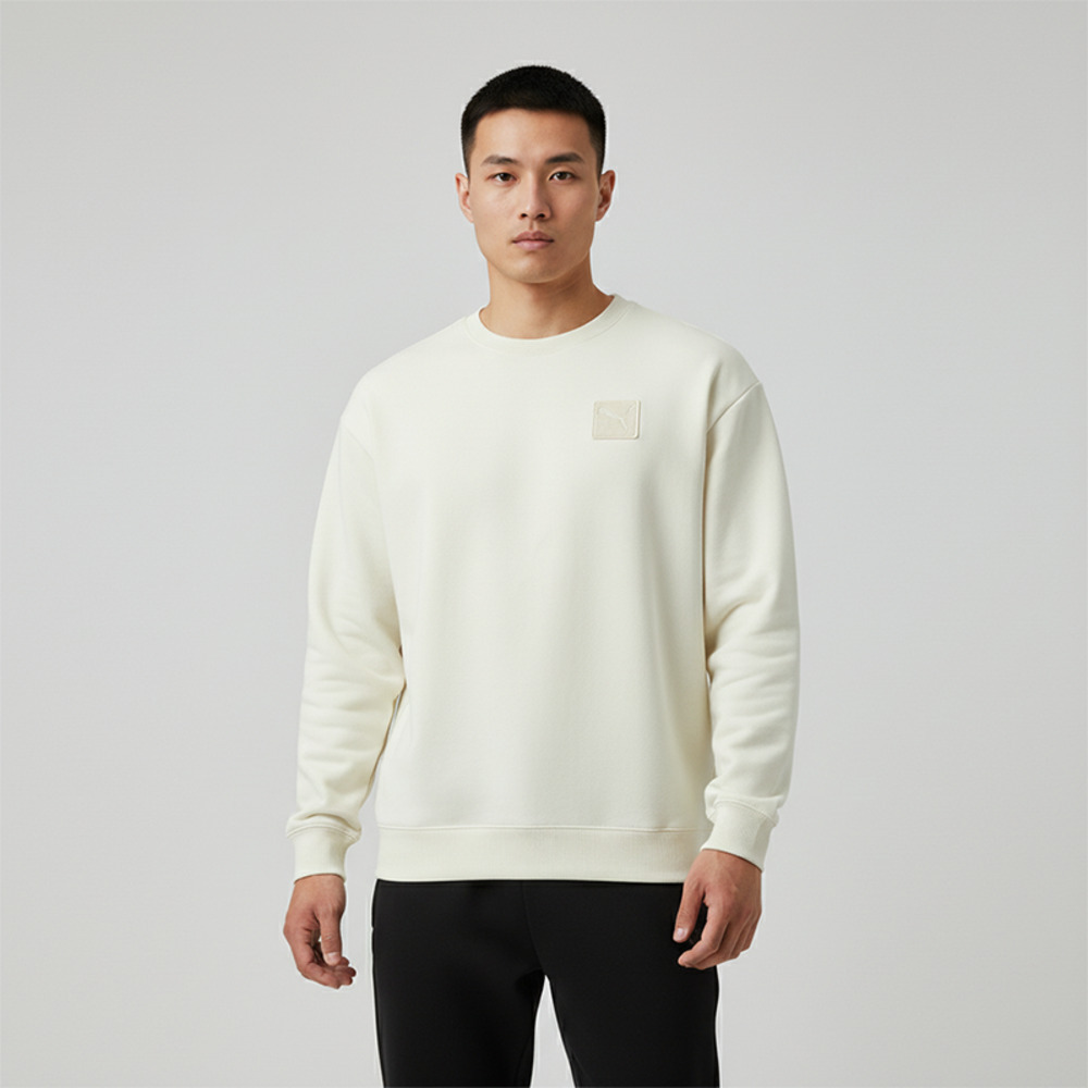 puma彪马2025男子男子-PRIME ESS Crew DK-灰色针织无帽卫衣63570705