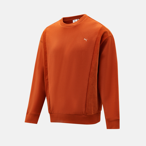 puma彪马2025中性中性-PLUSHVILLE Crew-咖啡色针织无帽卫衣63350393