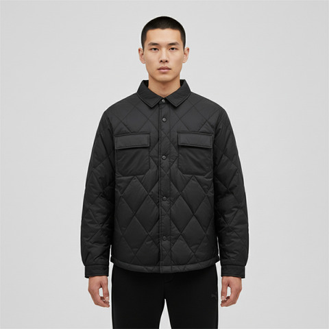 puma彪马2025男子男子-WINTERIZED Shirt Down Jacket-黑色厚羽绒服-短63576101