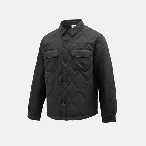 puma彪马2025男子男子-WINTERIZED Shirt Down Jacket-黑色厚羽绒服-短63576101