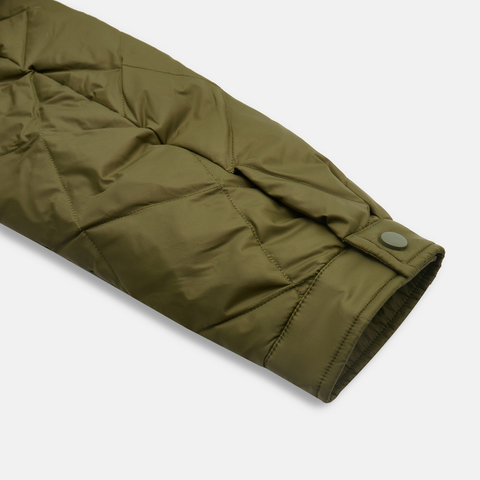 puma彪马2025男子男子-WINTERIZED Shirt Down Jacket-橄榄绿厚羽绒服-短63576181