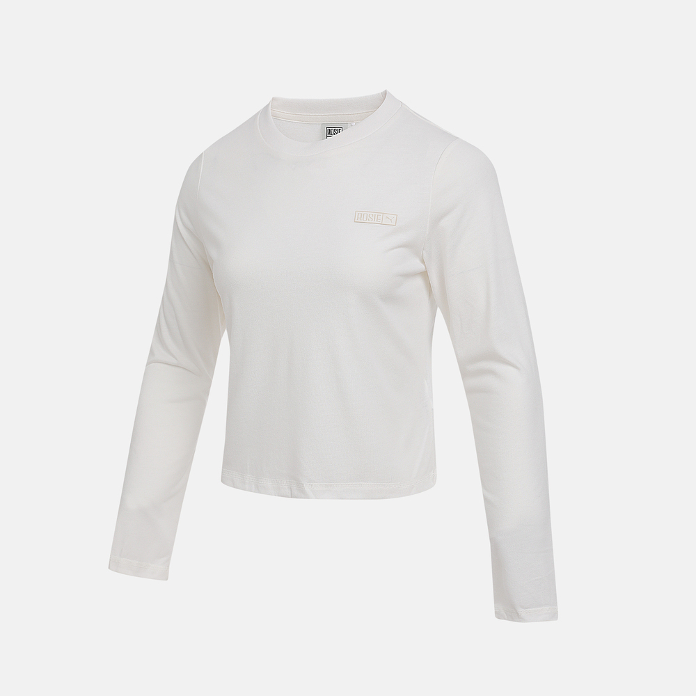 puma彪马2025女子女子-PUMA X ROSÉ Slim Longsleeve Tee-暖白针织无领长T63380577