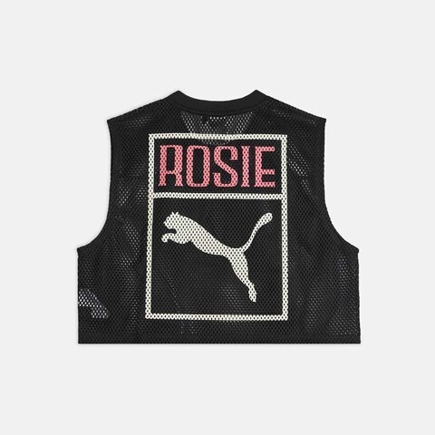 puma彪马2025女子女子-PUMA X ROSÉ Relaxed Mesh Top-黑色休闲背心63380401