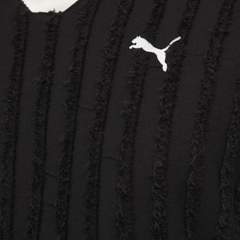 puma彪马2025男子男子-T7 Relaxed Long Sleeve Polo-黑色针织有领长T63452801