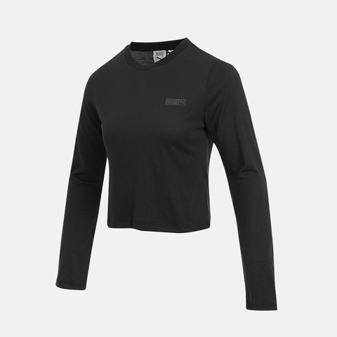 puma彪马2025女子女子-PUMA X ROSÉ Slim Longsleeve Tee-黑色针织无领长T63380501