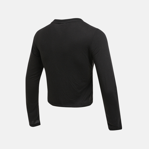 puma彪马2025女子女子-PUMA X ROSÉ Slim Longsleeve Tee-黑色针织无领长T63380501