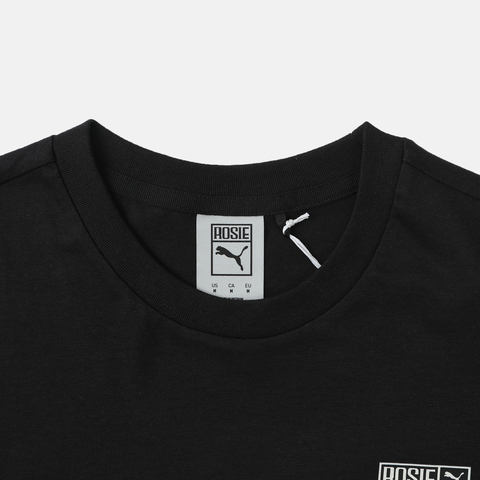 puma彪马2025女子女子-PUMA X ROSÉ Relaxed Tee-黑色针织无领短T63380601