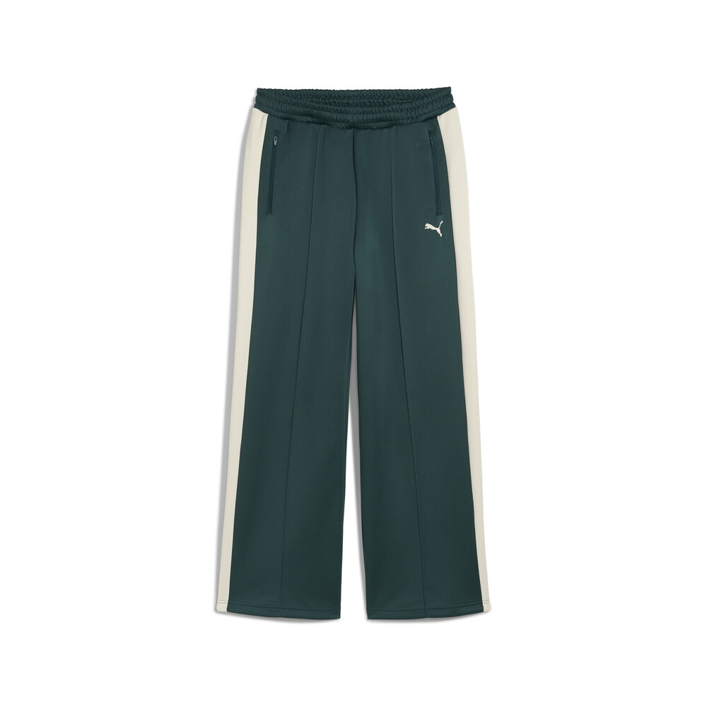 puma彪马2025男子男子-T7 Wide Track Pants DK op-淡绿-雪白色针织长裤63405775