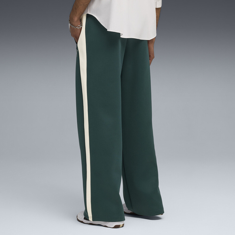 puma彪马2025男子男子-T7 Wide Track Pants DK op-淡绿-雪白色针织长裤63405775