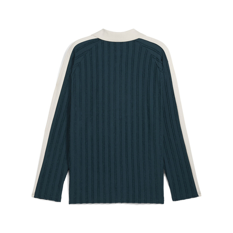 puma彪马2025男子男子-T7 Relaxed Long Sleeve Polo-淡绿针织有领长T63452875