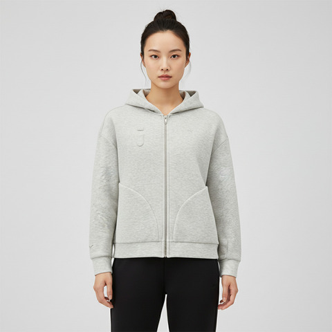 puma彪马2025中性中性-GR-XPRMNT Full-zip Hoodie-浅花灰针织连帽外套63346561