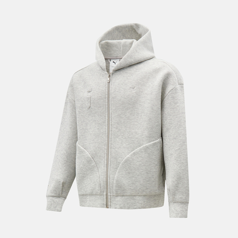puma彪马2025中性中性-GR-XPRMNT Full-zip Hoodie-浅花灰针织连帽外套63346561