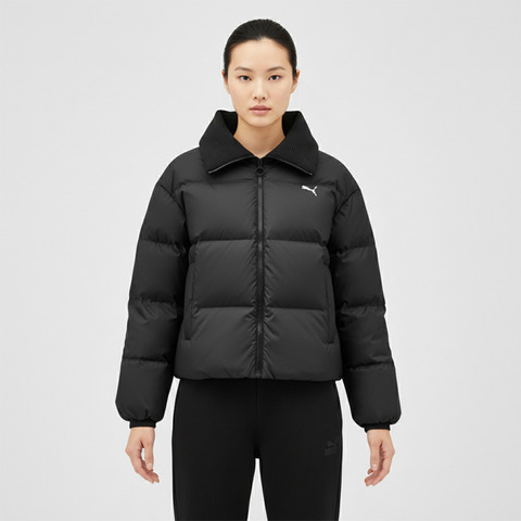 puma彪马2025女子女子-WINTERIZED Turn Down Collar W-黑色厚羽绒服-短63580701