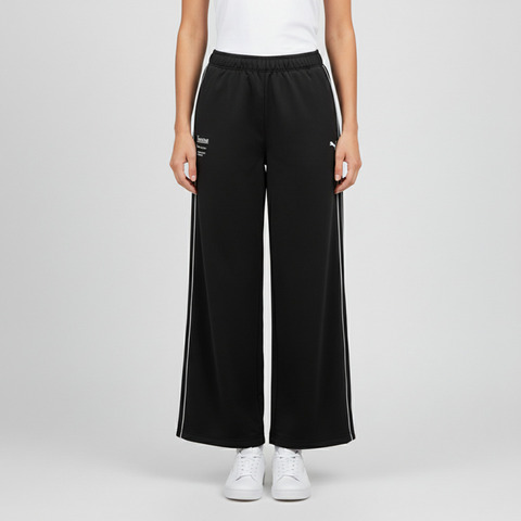 puma彪马2025女子女子-RETRO TAPE Woven Pants W-黑色梭织长裤63572101