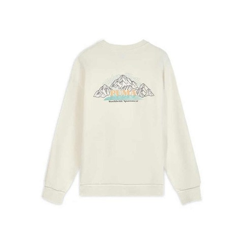 puma彪马2025女子女子-WARDROBE ESS HC Crew DK W-暖白针织无帽卫衣63387787