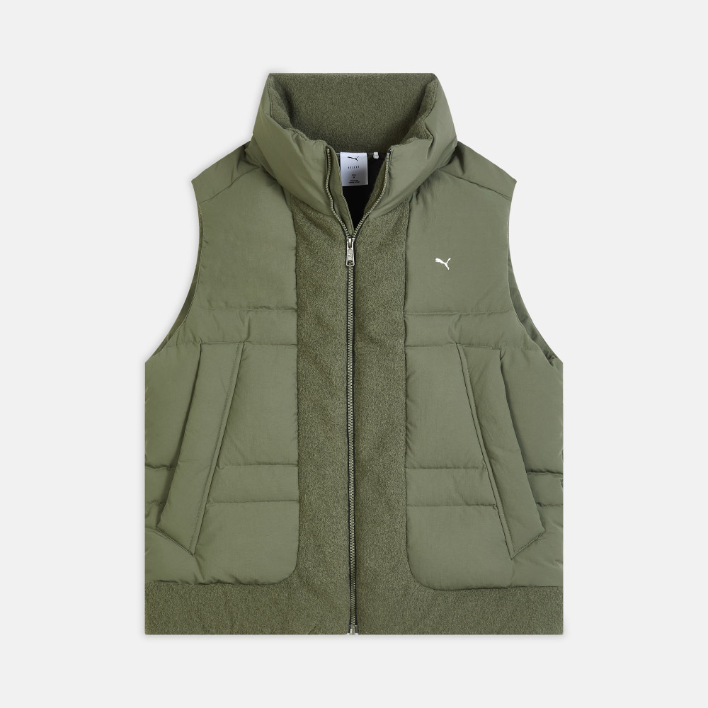 puma彪马2025中性中性-PLUSHVILLE Down Puffer Vest-橄榄绿羽绒背心63350181