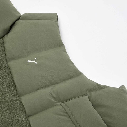 puma彪马2025中性中性-PLUSHVILLE Down Puffer Vest-橄榄绿羽绒背心63350181