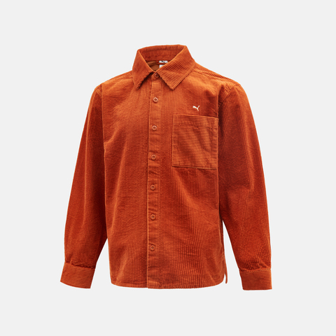 puma彪马2025中性中性-PLUSHVILLE Shirt-咖啡色短袖衬衫63350293