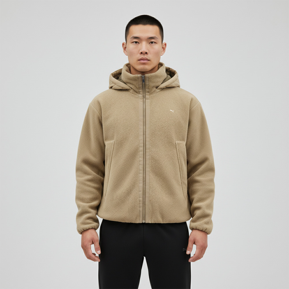 puma彪马2025中性中性-PLUSHVILLE Down Puffer Jacket-冰咖色厚羽绒服-短63349855