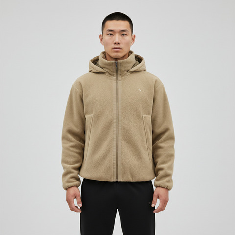 puma彪马2025中性中性-PLUSHVILLE Down Puffer Jacket-冰咖色厚羽绒服-短63349855