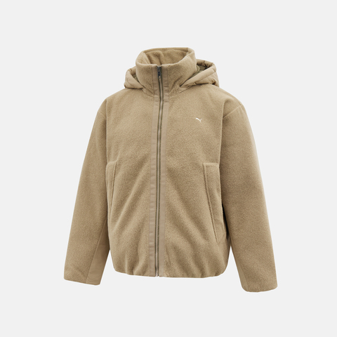 puma彪马2025中性中性-PLUSHVILLE Down Puffer Jacket-冰咖色厚羽绒服-短63349855